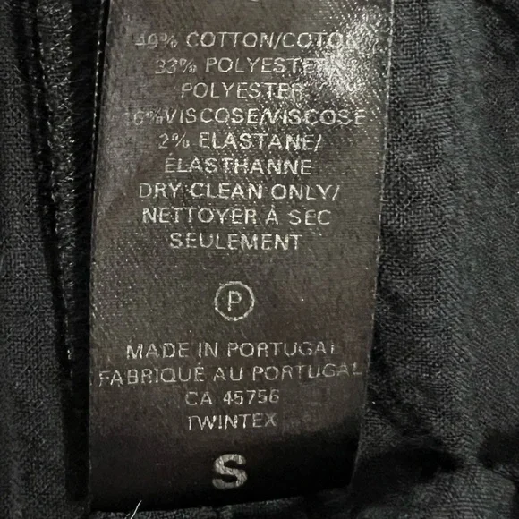 Smythe Boxer Short Black Textured Fabric Side Pockets Side Slits Size Small - Picture 8 of 8